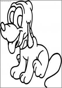 Sitdown Baby Pluto Free Printable Coloring Page
