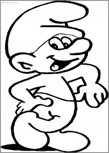 Smurf A Motion Free Printable Coloring Page