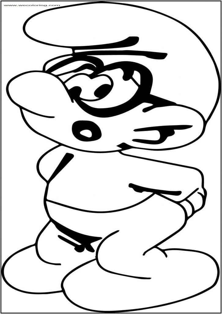 Smurf Picture Brainy Smurf Free Printable Coloring Page 