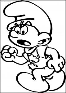 Snappy Smurf Smurf Free Printable Coloring Page