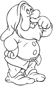 Snow White Disney Sneezy Coloring Page 10