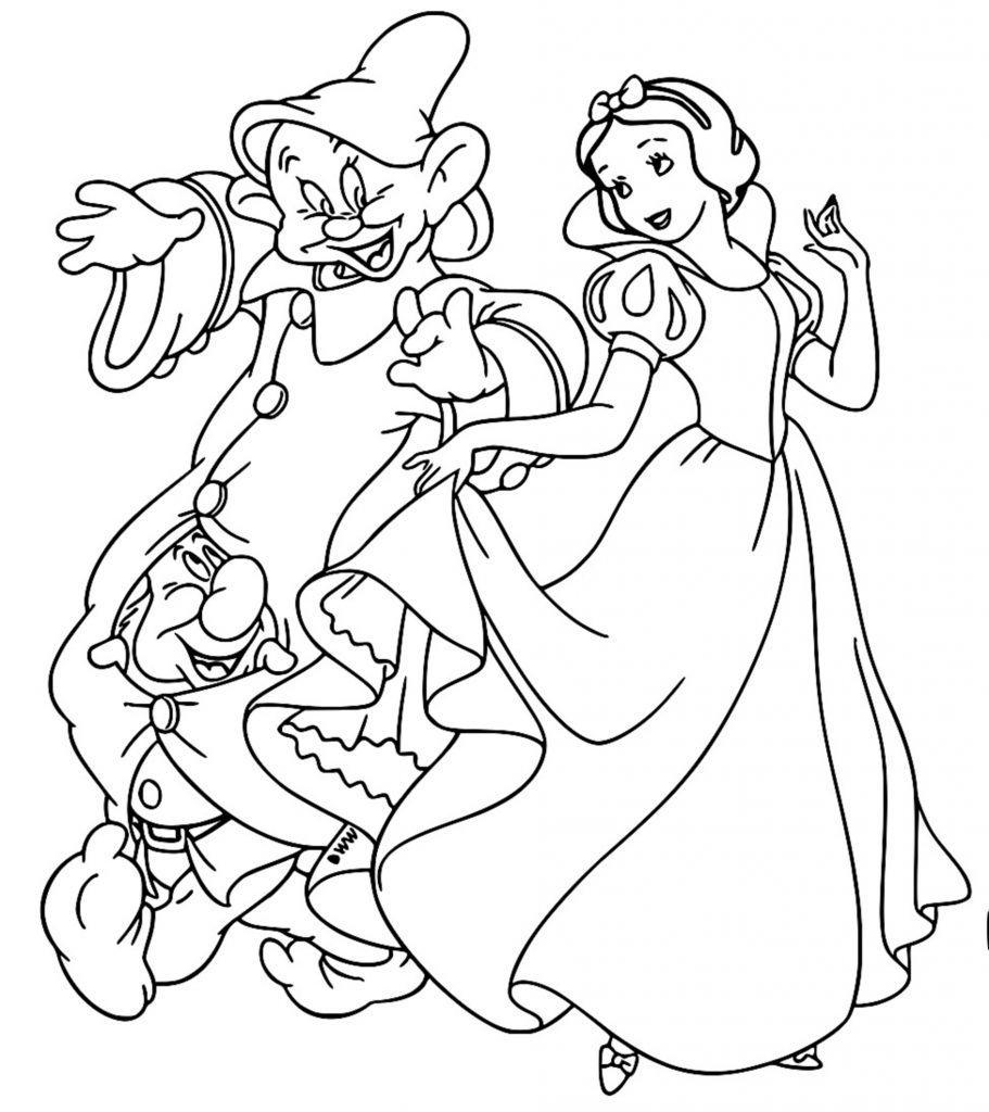 Snow White The Seven Dwarfs Coloring Page 14 