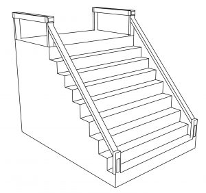 Stairs V1 Concrete Coloring Page