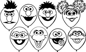 Street Balloons Coloring Page