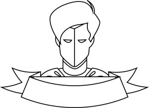 Super Hero Coloring Page Face 01
