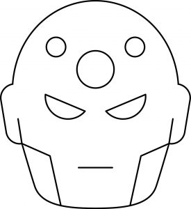 Superhero face coloring page 02