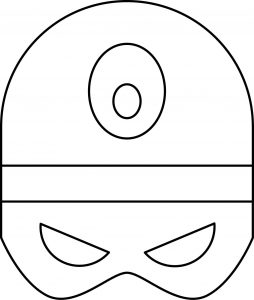 Superhero face coloring page 03