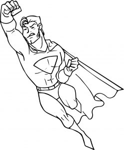 Superhero_01 comic style coloring page