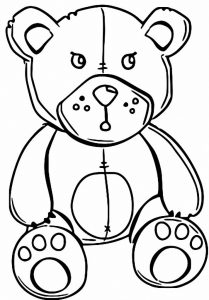 Teddy Bear Animal Coloring Page