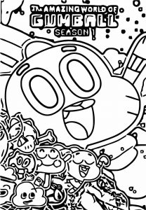 The Amazing World Of Gumball First Season Front Coloring Page
