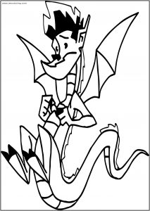 The American Dragon American Dragon Jake Long Free A4 Printable Coloring Page