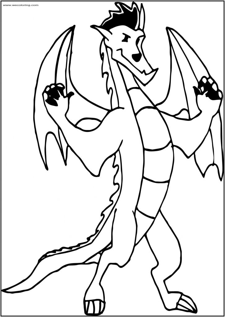 The American Dragon Super Power Free A4 Printable Coloring Page ...