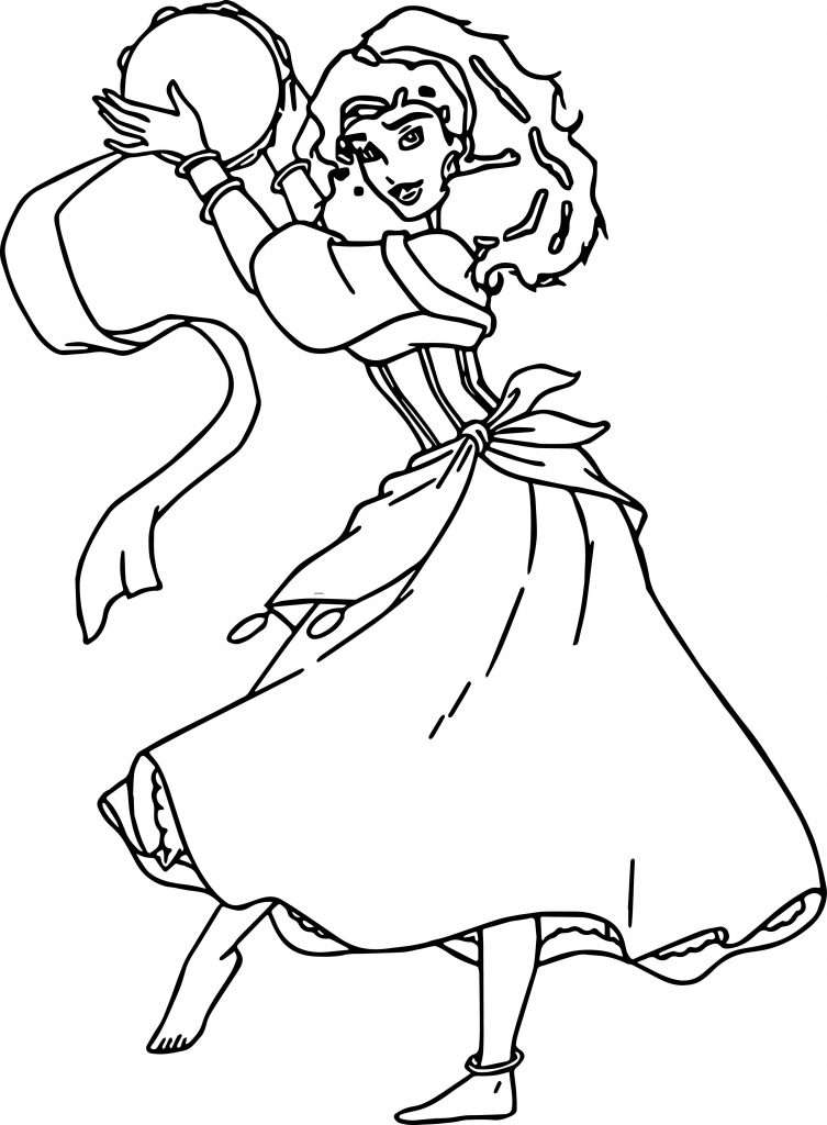 printable esmeralda coloring pages the hunchback of notre dame