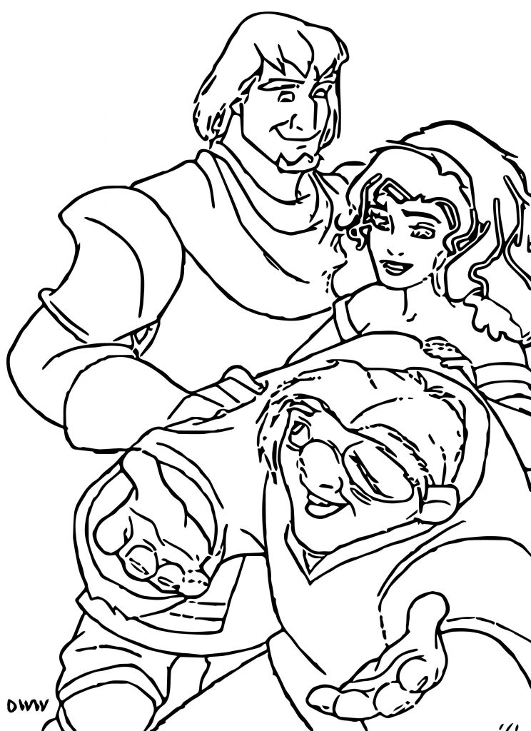 The Hunchback Of Notre Dame Frh Cartoon Coloring Pages - Wecoloringpage.com