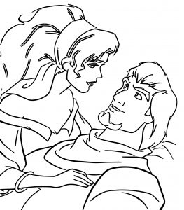 The Hunchback Of Notre Dame Injured Cartoon Coloring Pages