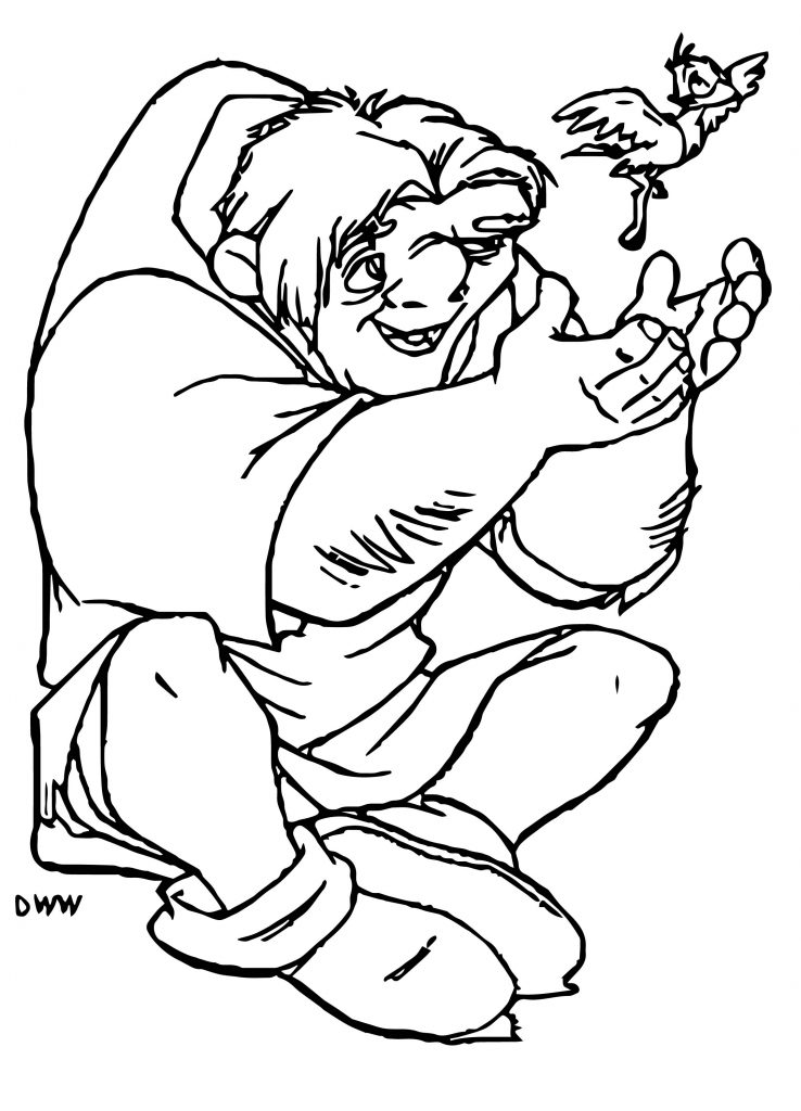 The Hunchback Of Notre Dame Quasb Cartoon Coloring Pages ...