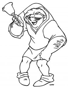 The Hunchback Of Notre Dame Quasi 2 Cartoon Coloring Pages