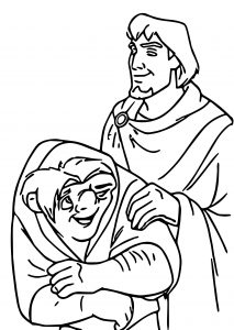 The Hunchback Of Notre Dame Quasi Phoebus Cartoon Coloring Pages