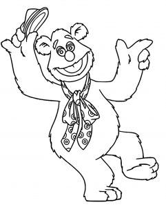 The Muppets fozzie bear Cartoon Coloring Page