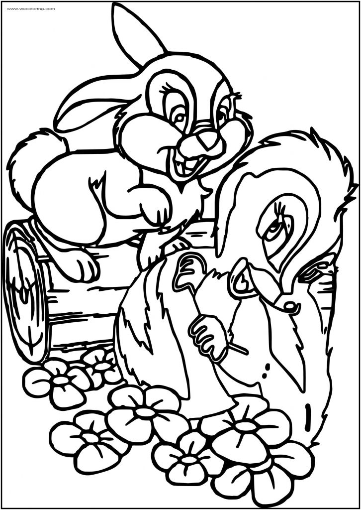 Thumper Polecat Flower Free Printable Coloring Pages - Wecoloringpage.com