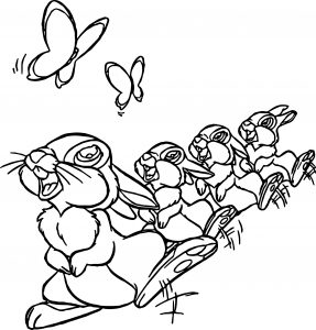 Thumper Thumpers Sisters And Miss Bunny Coloring Pages 02