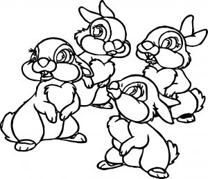 Thumper Thumpers Sisters And Miss Bunny Coloring Pages 04