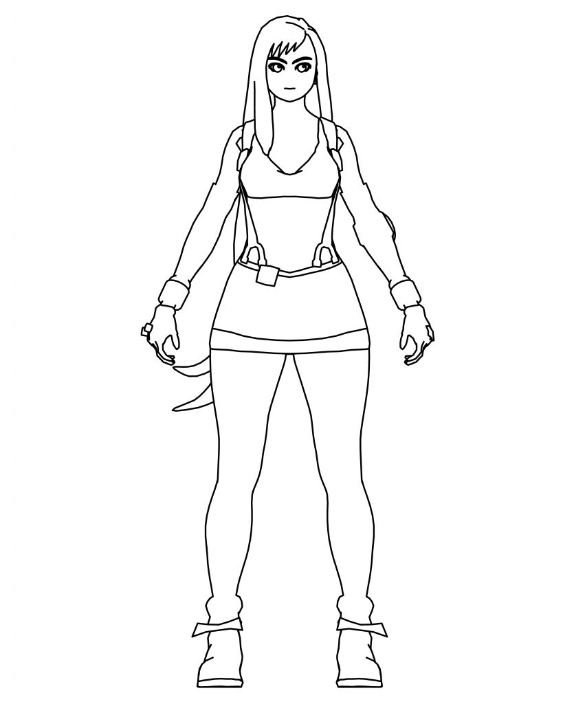 Tifa Lockheart Woman Coloring Page - Wecoloringpage.com