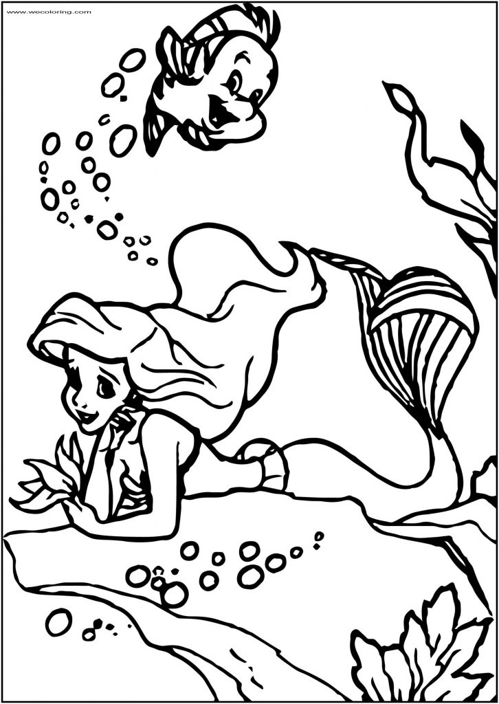 To Ariel Mermaid Free Printable Coloring Page - Wecoloringpage.com