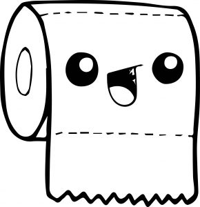 Toilet Paper Easy Draw Coloring Page