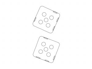 Top View Dice Coloring Page