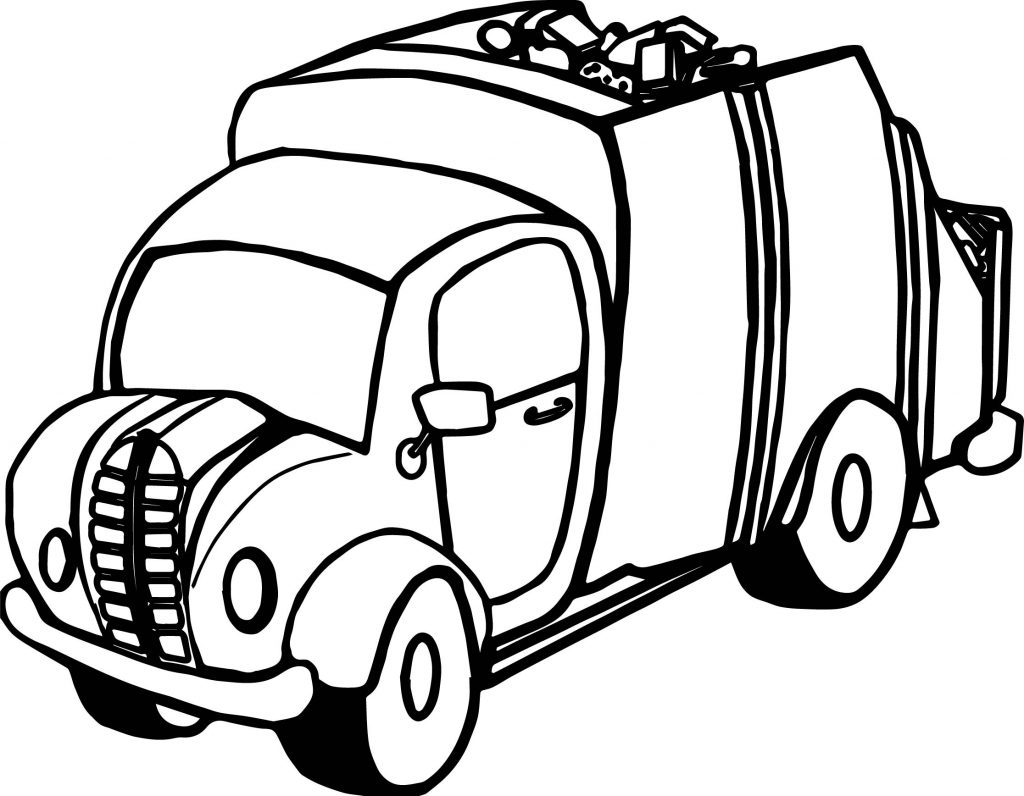 Truck Garbage Coloring Page - Wecoloringpage.com