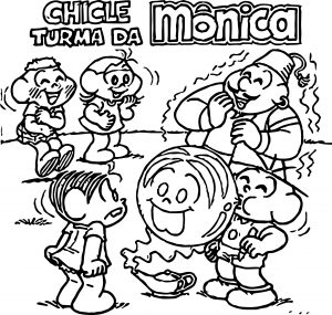 Turma Da Mônica 1995 Cartoon Coloring Page