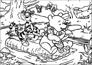 Winnie The Pooh River Coloring Page