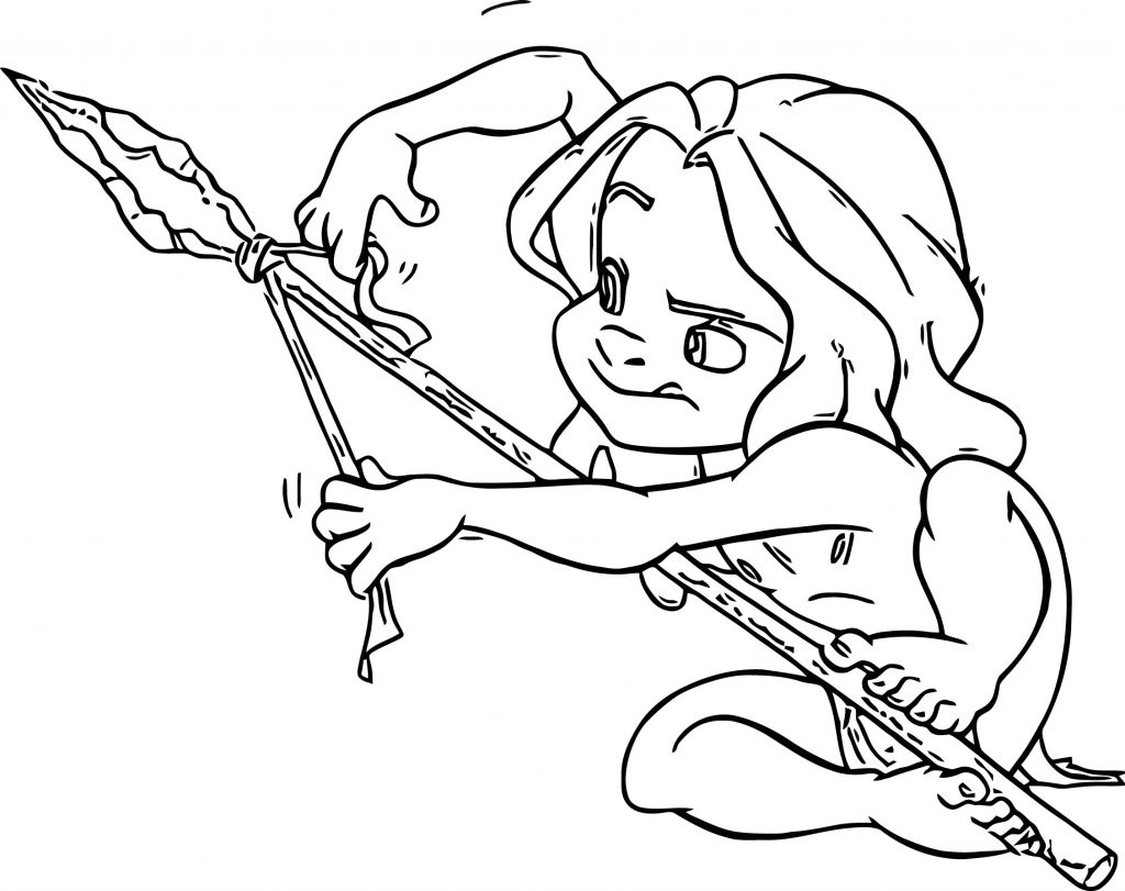 Young Tarzan Tarzan Weapon Coloring Pages - Wecoloringpage.com