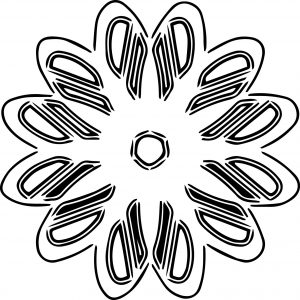 abstract flower coloring page 01