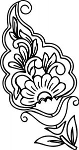 abstract flower coloring page 02