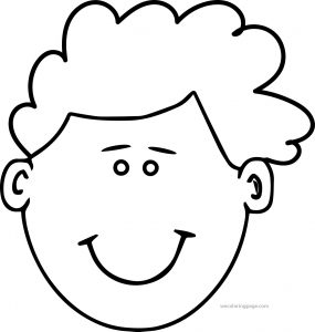 child face coloring page 1