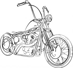 chopper bike coloring page