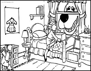 clifford the big red dog thinking adventure coloring page