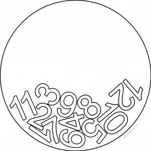 clock coloring page 03