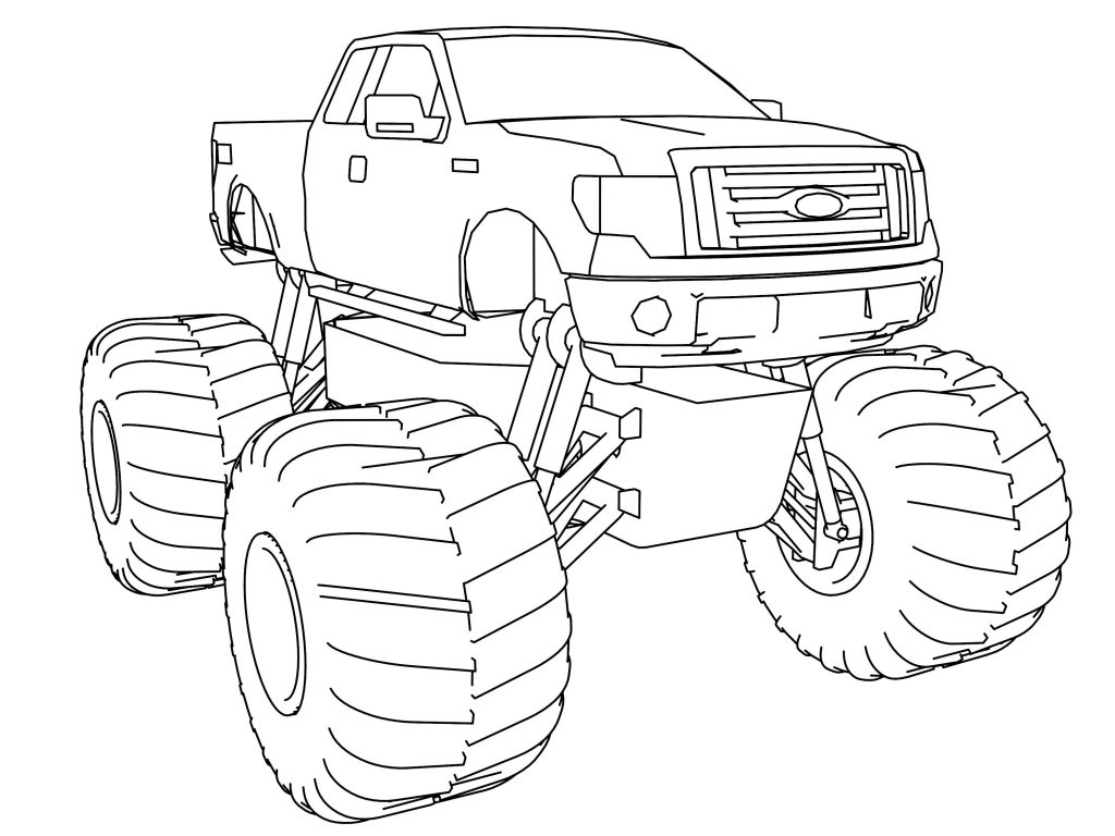 ford f 150 monster truck coloring page - Wecoloringpage.com