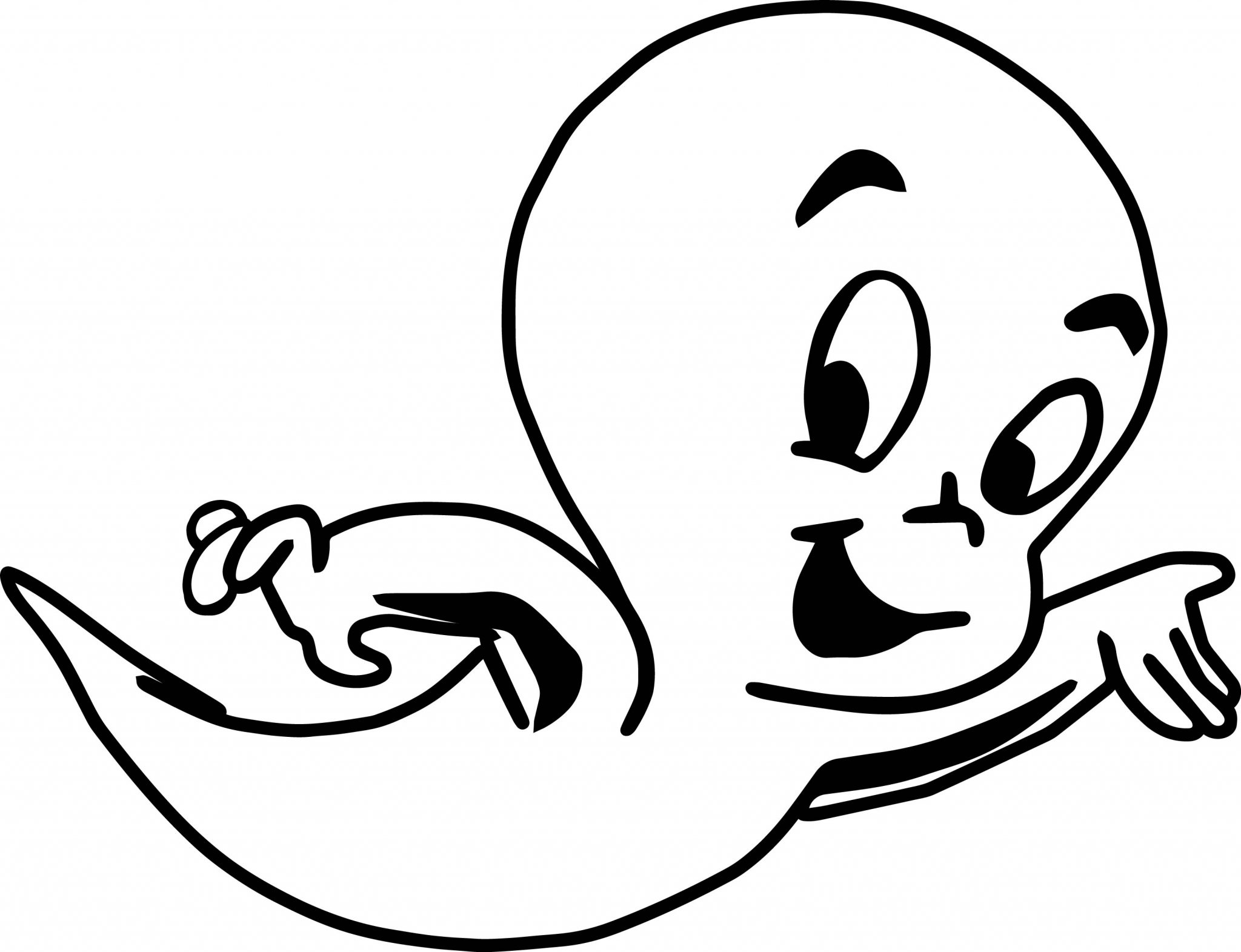 Free Casper The Ghost Coloring Page Coloring Pages
