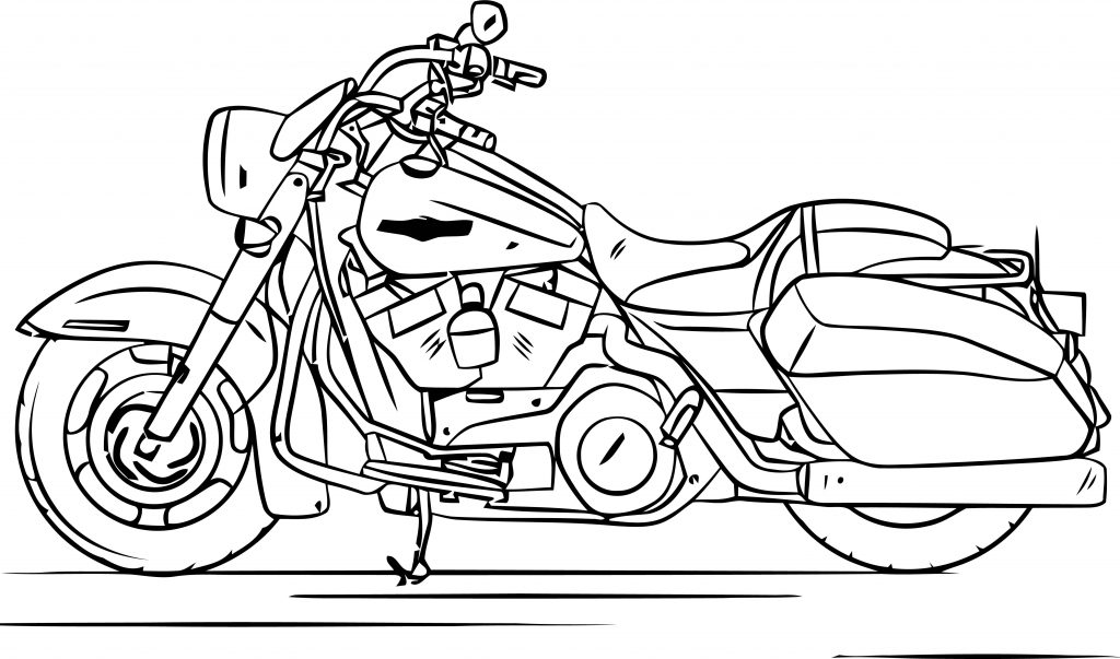 harley davidson road king coloring page - Wecoloringpage.com