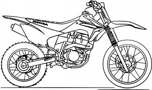 honda dirt bike coloring page