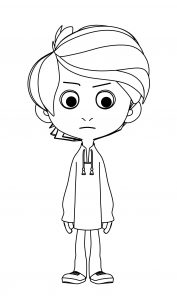 joey kid child coloring page
