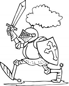 knight armor free coloring page
