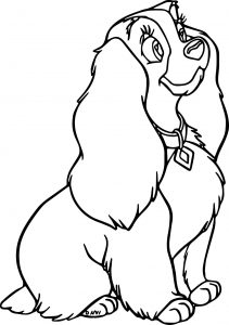 lady dog 4 coloring pages