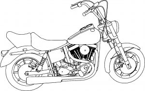 motorbycle coloring page