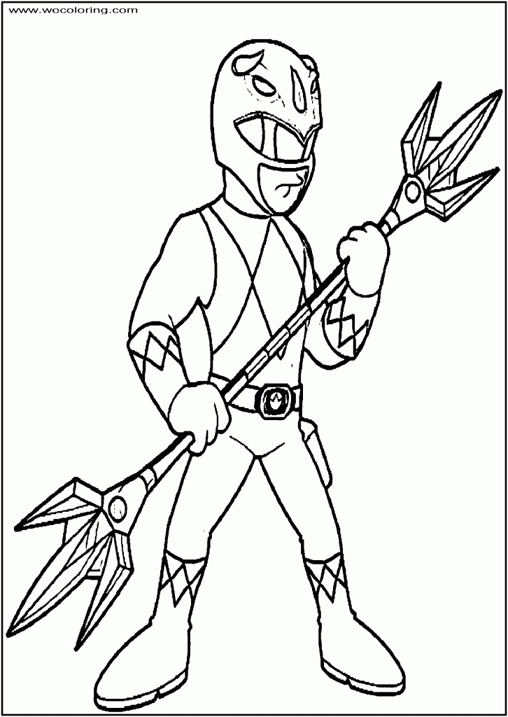 power ranger Power Rangers Blue Ranger Free Printable Coloring Page