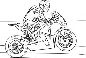 racing motorcycle coloring page